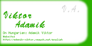 viktor adamik business card